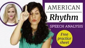 Rhythms in American English are often determined by the content of the sentences. Learn American speech rhythms by analyzing a speech by Reese Witherspoon.