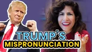 What’s the difference in pronunciation between ‘origins’ and ‘oranges’, and why is it so hard for president Trump to get it?